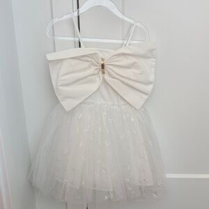 IBow-Front Tulle Party Dress for Girls